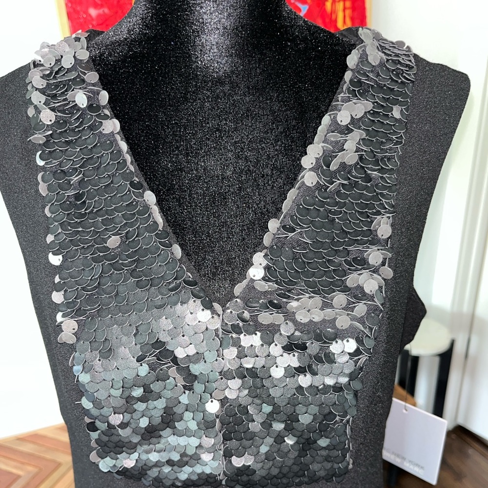 Sexy sequin faux tuxedo mini dress, never worn